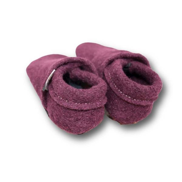 Walkloden-Puschen Brombeere